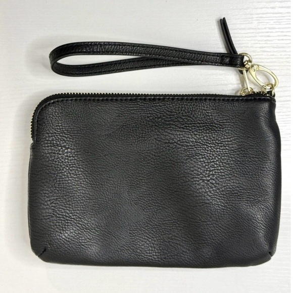 Universal Thread Double Zip Black Wristlet Clutch Wallet NWOT - Picture 2 of 6